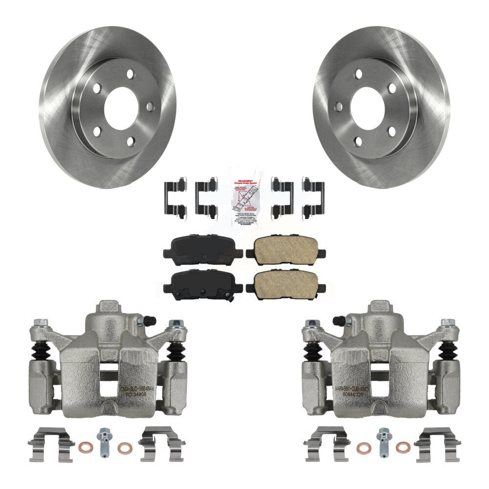Rear Disc Brake Caliper Rotors And Ceramic Pads Kit For Chevrolet Impala KC8-100965N