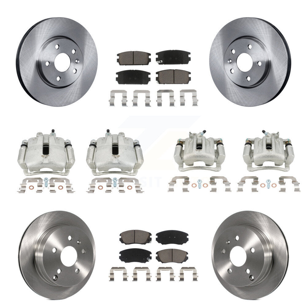 Front Rear Brake Caliper Rotors Ceramic Pad Kit (10Pc) For Chevrolet Equinox GMC Terrain KC8-100968C