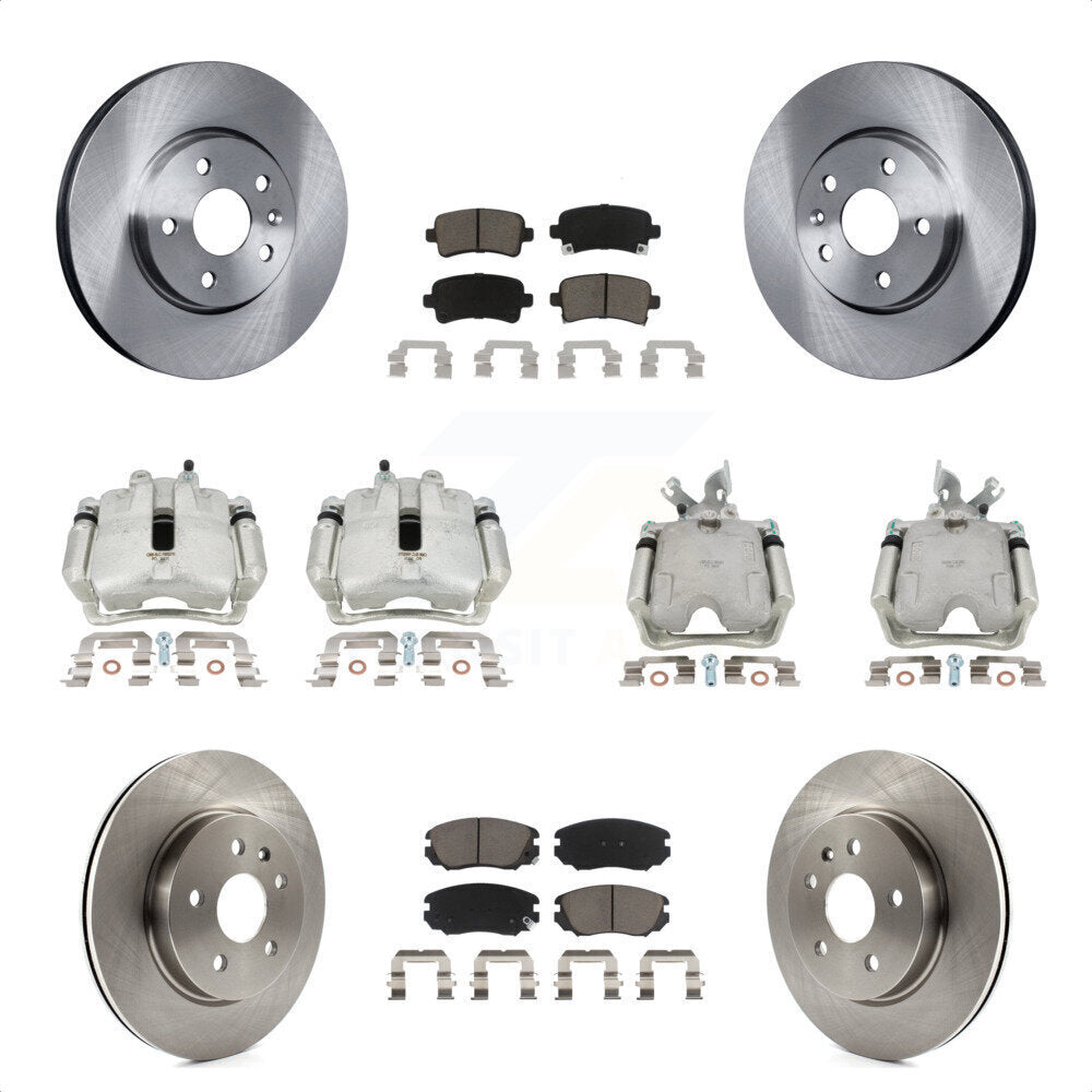 Front Rear Disc Brake Caliper Rotors And Ceramic Pads Kit (10Pc) For Buick LaCrosse Allure KC8-100969C by Transit Auto