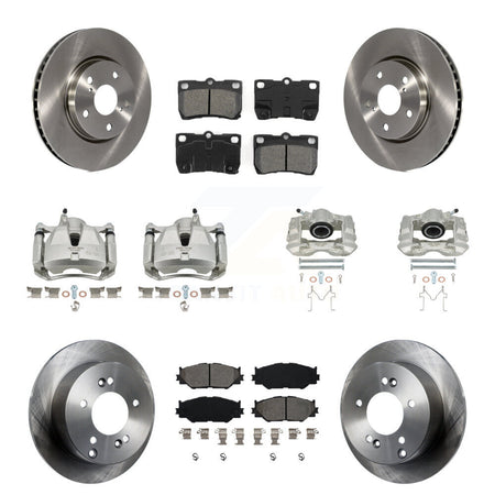 Front Rear Disc Brake Caliper Rotors And Semi-Metallic Pads Kit (10Pc) For Lexus IS250 KC8-100969S