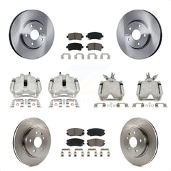 Front Rear Disc Brake Caliper Rotors And Ceramic Pads Kit (10Pc) For 2014-2015 Chevrolet Malibu 2.0L with Turbocharged With 17" Factory Wheels KC8-100972C
