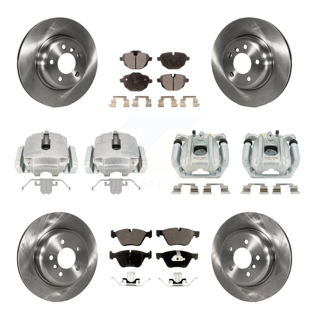 Front Rear Disc Brake Caliper Rotors And Ceramic Pads Kit (10Pc) For BMW 528i xDrive KC8-100972T