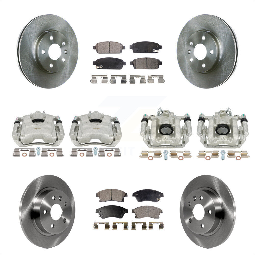 Front Rear Disc Brake Caliper Rotors And Ceramic Pads Kit (10Pc) For Chevrolet Cruze Limited KC8-100974T by Transit Auto