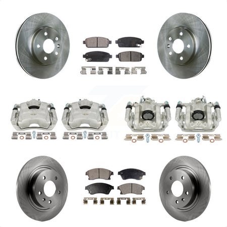 Front Rear Disc Brake Caliper Rotors And Semi-Metallic Pads Kit (10Pc) For 2013 Chevrolet Cruze LT LTZ With 292mm Diameter Rotor KC8-100982P by Transit Auto