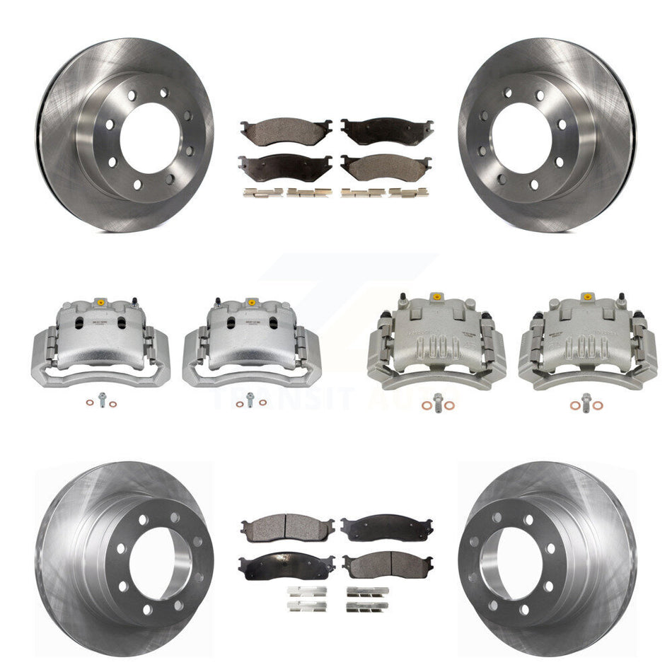 Front Rear Disc Brake Caliper Rotors Ceramic Pad Kit (10Pc) For Dodge Ram 3500 2500 1500 KC8-100983T