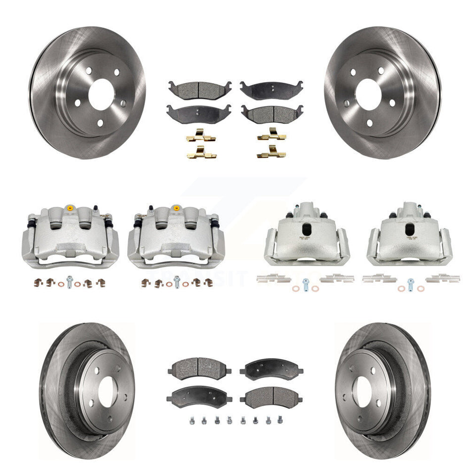 Front Rear Brake Caliper Rotor & Ceramic Pad Kit (10Pc) For Chrysler Aspen Dodge Durango KC8-100984T