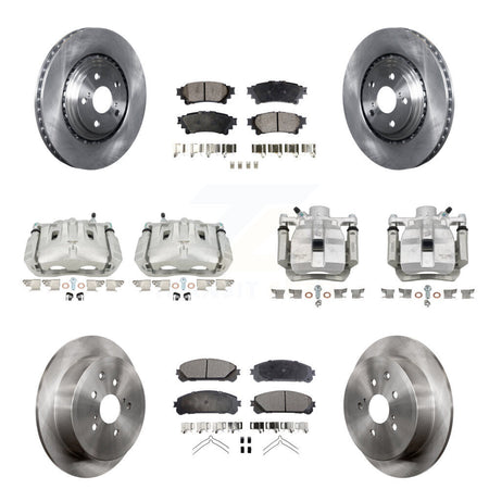 Front Rear Disc Brake Caliper Rotor Ceramic Pad Kit (10Pc) For Toyota Sienna Lexus RX350 KC8-100985T
