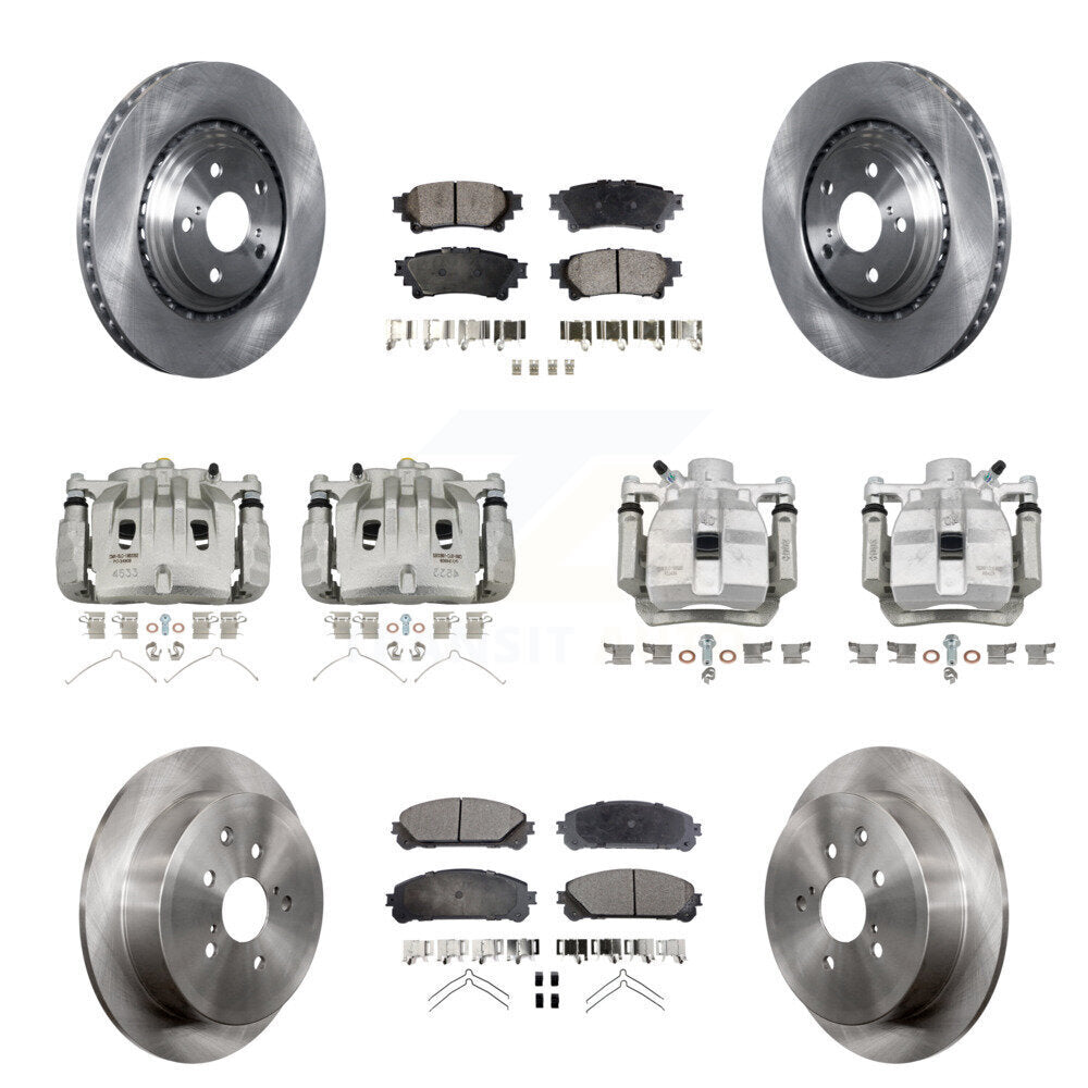 Front Rear Disc Brake Caliper Rotors And Ceramic Pads Kit (10Pc) For Lexus RX350 RX450h KC8-100986T