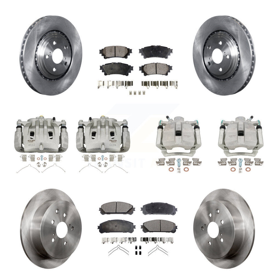Front Rear Disc Brake Caliper Rotors And Ceramic Pads Kit (10Pc) For Lexus RX350 RX450h KC8-100987T