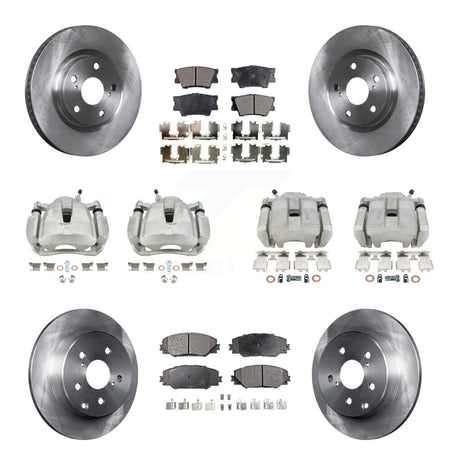 Front Rear Disc Brake Caliper Rotors And Ceramic Pads Kit (10Pc) For Toyota RAV4 KC8-100989T