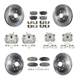 Front Rear Disc Brake Caliper Rotors And Ceramic Pads Kit (10Pc) For Toyota RAV4 KC8-100990T