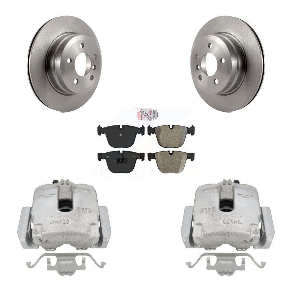 Rear Disc Brake Caliper Rotors And Semi-Metallic Pads Kit For 2009 BMW X6 xDrive35i with 3.0L From 10 08 KC8-100995N
