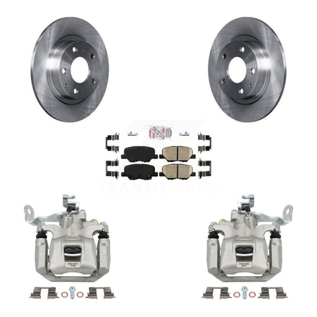 Rear Disc Brake Caliper Rotors And Ceramic Pads Kit For 2014-2015 Mazda 6 KC8-100997N
