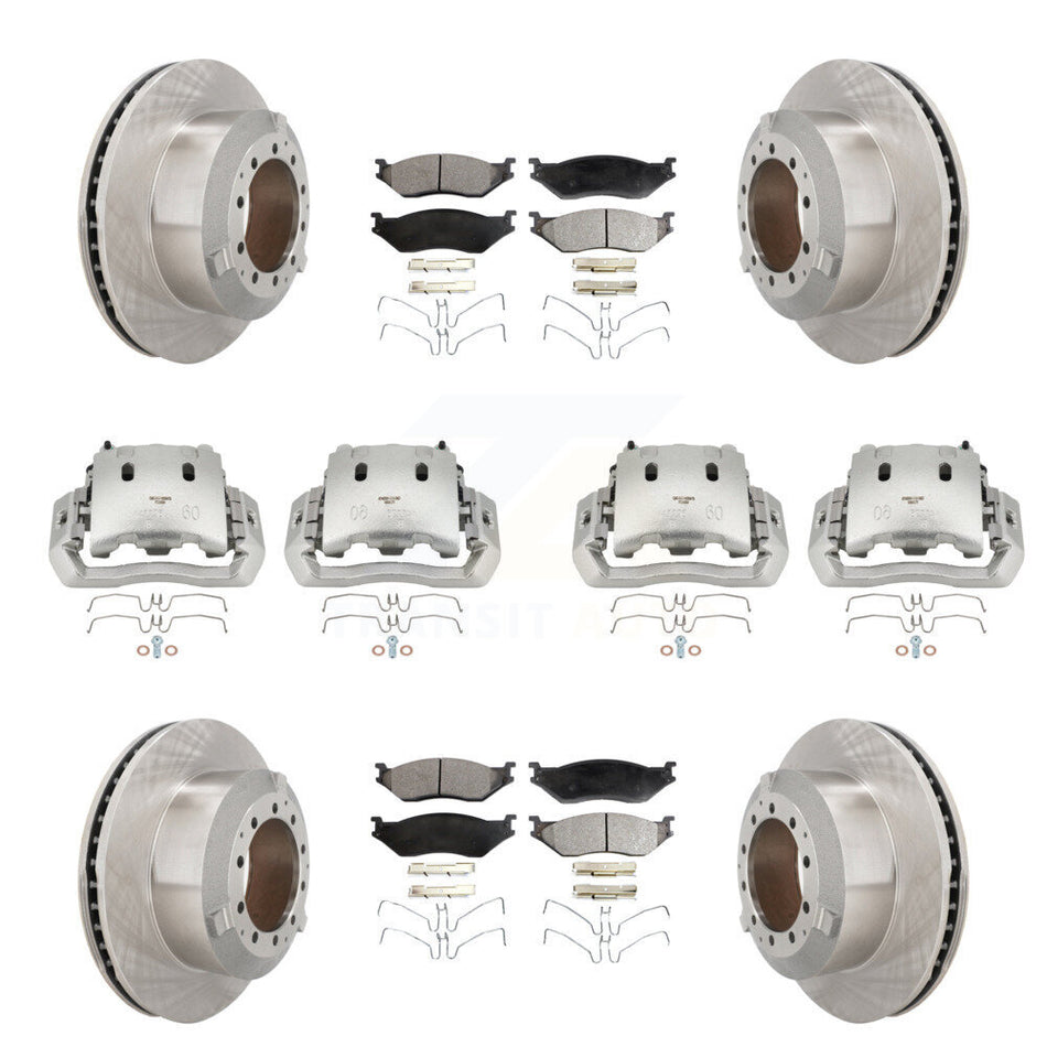 Front Rear Disc Brake Caliper Rotor & Ceramic Pad Kit (10Pc) For International TerraStar KC8-101000T