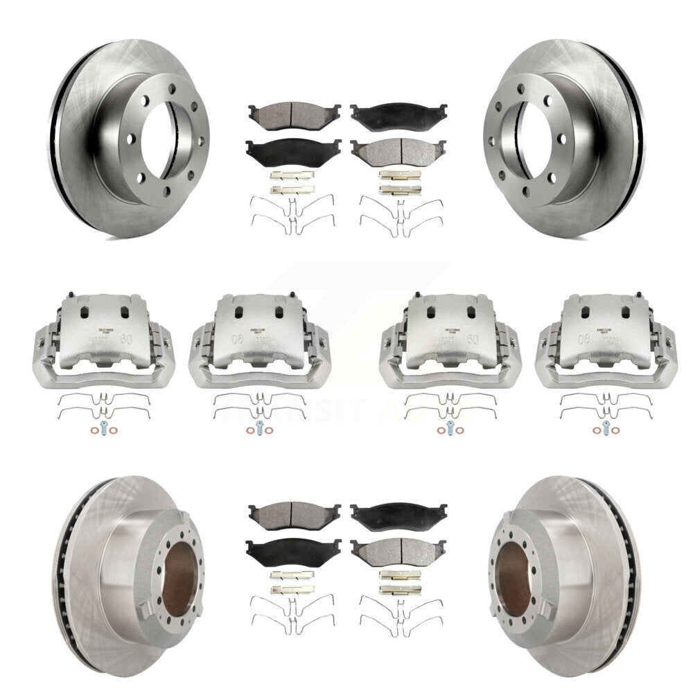 Front Rear Disc Brake Caliper Rotor And Ceramic Pad Kit (10Pc) For Ford F-450 Super Duty KC8-101004T