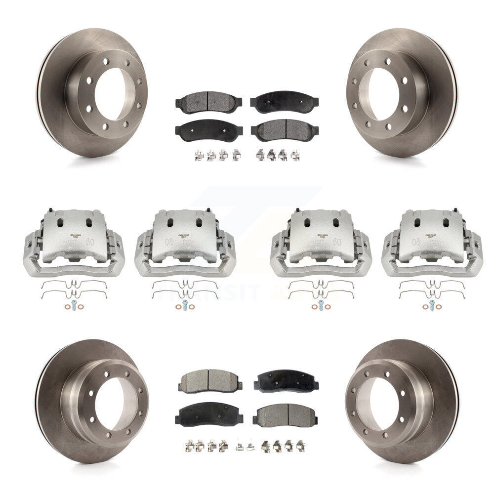 Front Rear Disc Brake Caliper Rotor And Ceramic Pad Kit (10Pc) For Ford F-450 Super Duty KC8-101006T