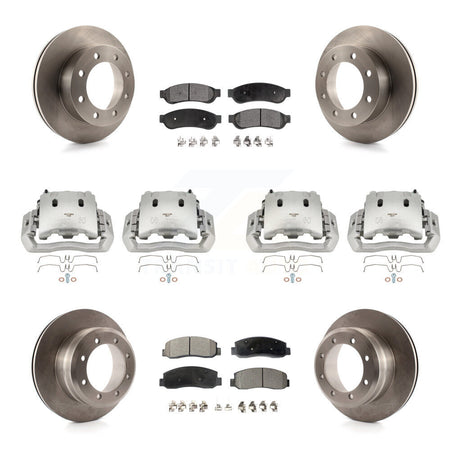 Front Rear Disc Brake Caliper Rotor And Ceramic Pad Kit (10Pc) For Ford F-450 Super Duty KC8-101006T