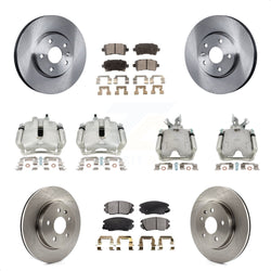 Front Rear Disc Brake Caliper Rotors And Ceramic Pads Kit (10Pc) For Buick LaCrosse Allure KC8-101008T