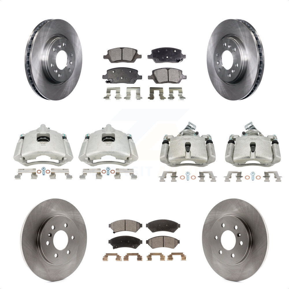 Front Rear Disc Brake Caliper Rotors And Ceramic Pads Kit (10Pc) For Chevrolet Uplander Pontiac Montana Buick Terraza Saturn Relay KC8-101011T by Transit Auto