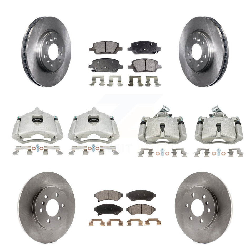 Front Rear Disc Brake Caliper Rotors And Ceramic Pads Kit (10Pc) For Chevrolet Uplander Pontiac Montana Buick Terraza Saturn Relay KC8-101011T
