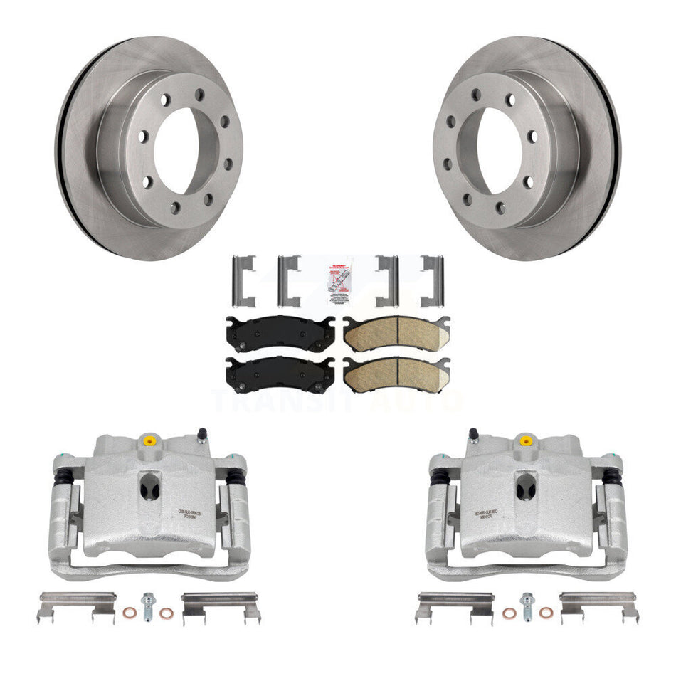 Rear Disc Brake Caliper Rotors And Ceramic Pads Kit For Chevrolet Silverado 2500 HD GMC Sierra 3500 Classic Suburban Yukon XL Avalanche KC8-101012N