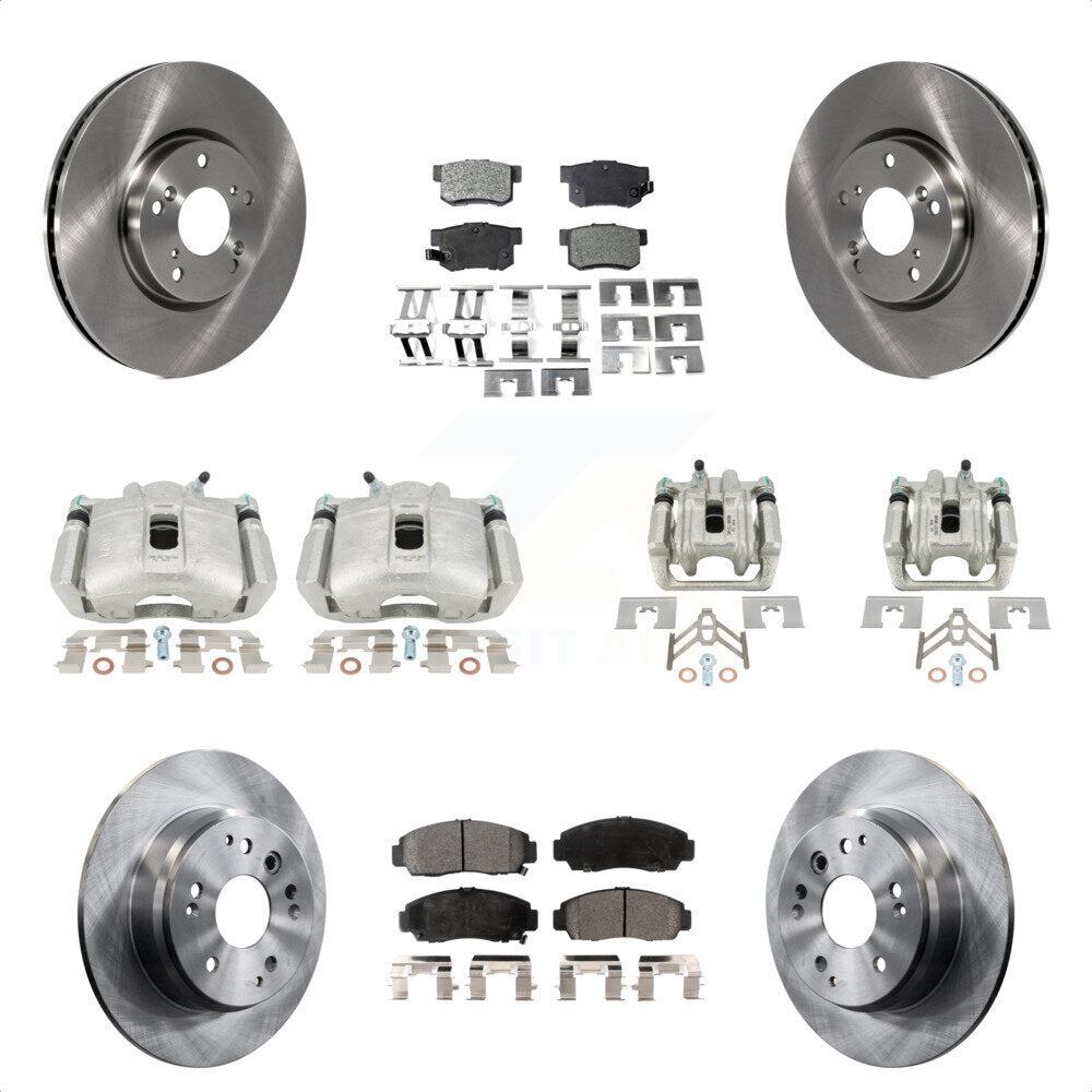 Front Rear Disc Brake Caliper Rotors And Ceramic Pads Kit (10Pc) For 2004-2005 Acura TL Automatic transmission KC8-101013T by Transit Auto