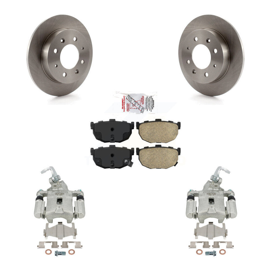 Rear Disc Brake Caliper Rotors And Ceramic Pads Kit For Kia Spectra Spectra5 KC8-101015N