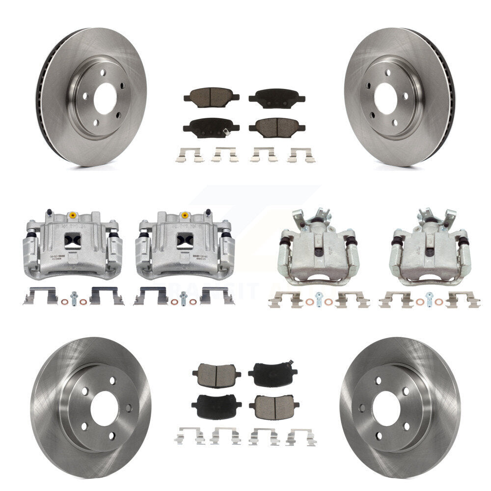 Front Rear Disc Brake Caliper Rotors And Ceramic Pads Kit (10Pc) For Pontiac G6 KC8-101019C