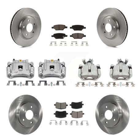 Front Rear Disc Brake Caliper Rotors And Ceramic Pads Kit (10Pc) For Pontiac G6 KC8-101019C
