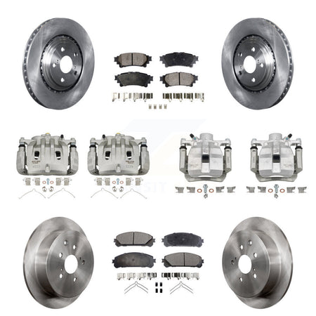 Front Rear Disc Brake Caliper Rotors Semi-Metallic Pad Kit (10Pc) For Lexus RX350 RX450h KC8-101020P