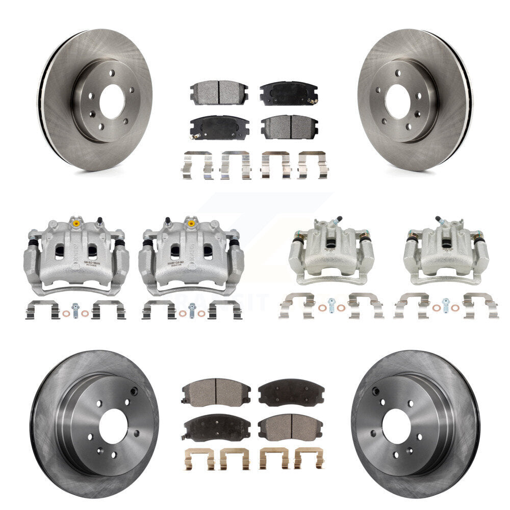 Front Rear Brake Caliper Rotors Ceramic Pad Kit (10Pc) For Chevrolet Equinox Pontiac Vue KC8-101022T