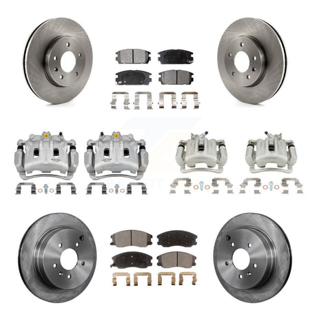 Front Rear Brake Caliper Rotors Ceramic Pad Kit (10Pc) For Chevrolet Equinox Pontiac Vue KC8-101022T