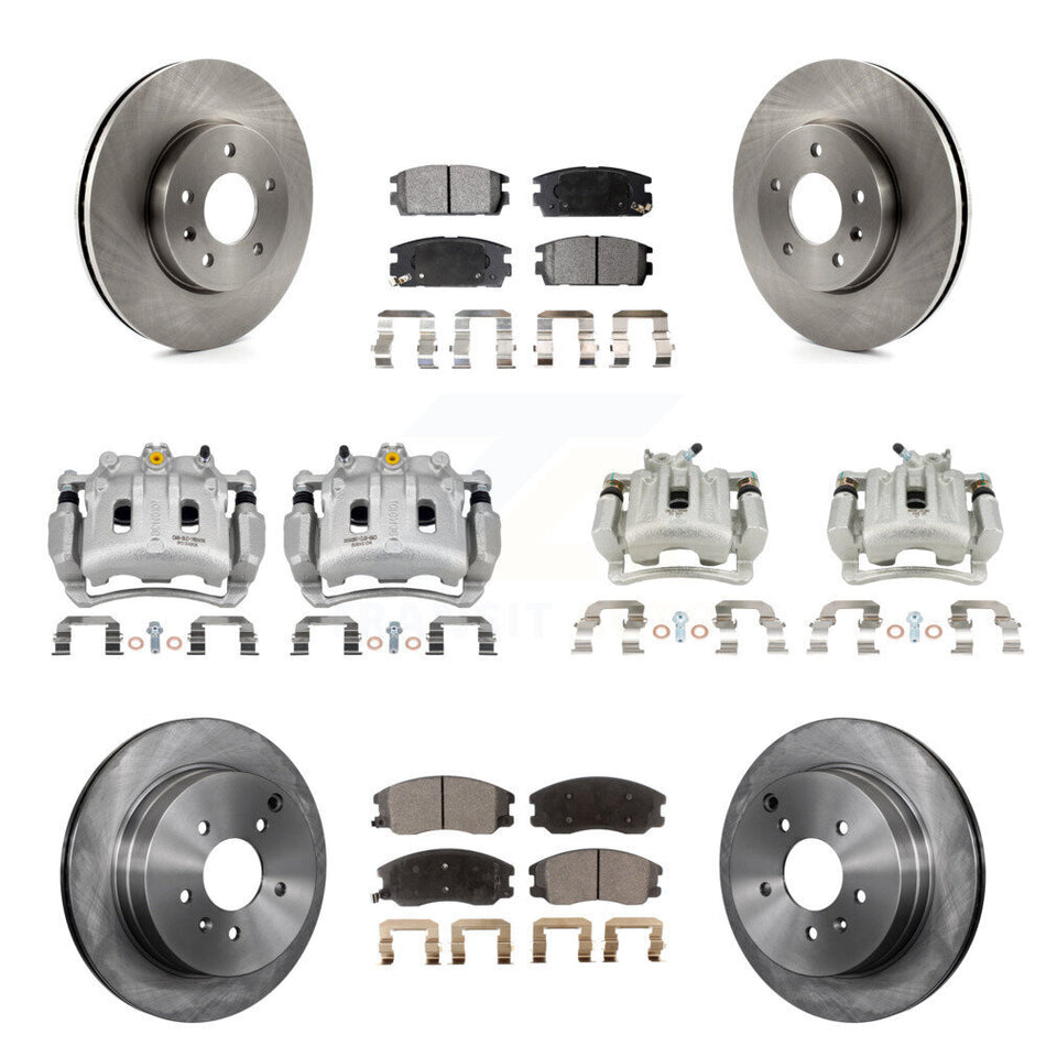 Front Rear Brake Caliper Rotors Ceramic Pad Kit (10Pc) For Chevrolet Equinox Pontiac Vue KC8-101022T