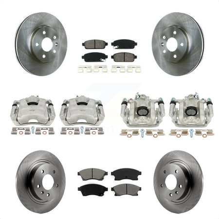 Front Rear Disc Brake Caliper Rotors And Semi-Metallic Pads Kit (10Pc) For 2013 Chevrolet Cruze LT LTZ With 292mm Diameter Rotor KC8-101023S by Transit Auto