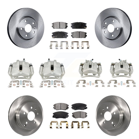 Front Rear Brake Caliper Rotors Ceramic Pad Kit (10Pc) For Chevrolet Equinox GMC Terrain KC8-101023T
