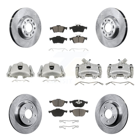 Front Rear Disc Brake Caliper Rotors And Ceramic Pads Kit (10Pc) For Mazda 5 KC8-101024C
