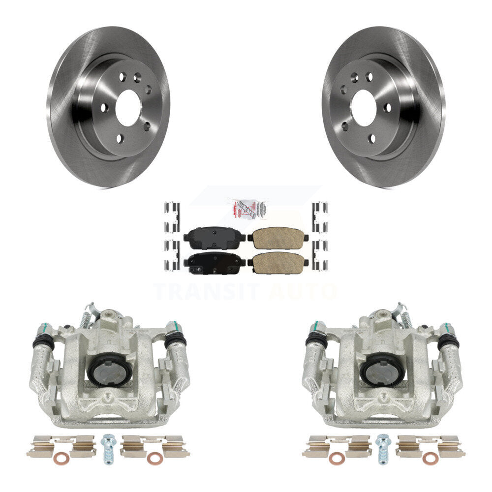 Rear Disc Brake Caliper Rotors And Ceramic Pads Kit For Chevrolet Cruze Limited KC8-101024N by Transit Auto