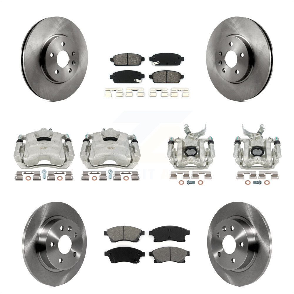 Front Rear Disc Brake Caliper Rotors And Semi-Metallic Pads Kit (10Pc) For 2013-2014 Chevrolet Sonic RS KC8-101024S by Transit Auto