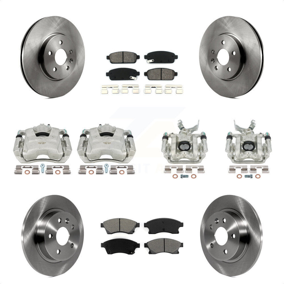 Front Rear Disc Brake Caliper Rotors And Semi-Metallic Pads Kit (10Pc) For 2013-2014 Chevrolet Sonic RS KC8-101024S by Transit Auto