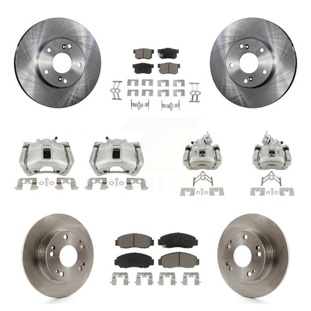 Front Rear Disc Brake Caliper Rotors And Ceramic Pads Kit (10Pc) For Honda Accord KC8-101025C