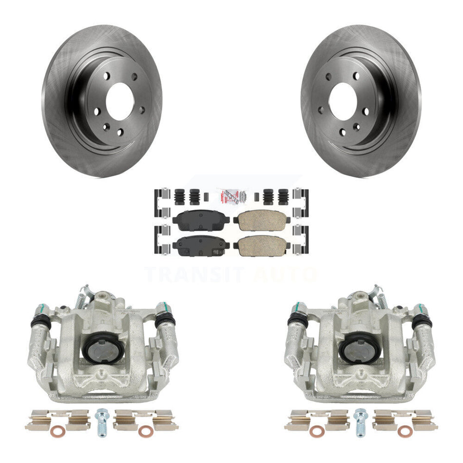 Rear Disc Brake Caliper Rotors And Ceramic Pads Kit For 2013 Chevrolet Cruze LT LTZ With 292mm Diameter Rotor KC8-101025N