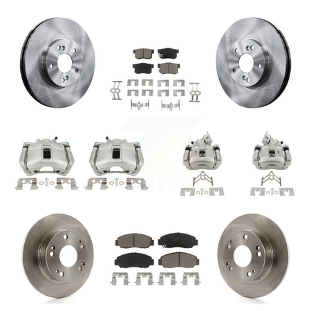 Front Rear Disc Brake Caliper Rotors And Ceramic Pads Kit (10Pc) For Honda Accord KC8-101028C