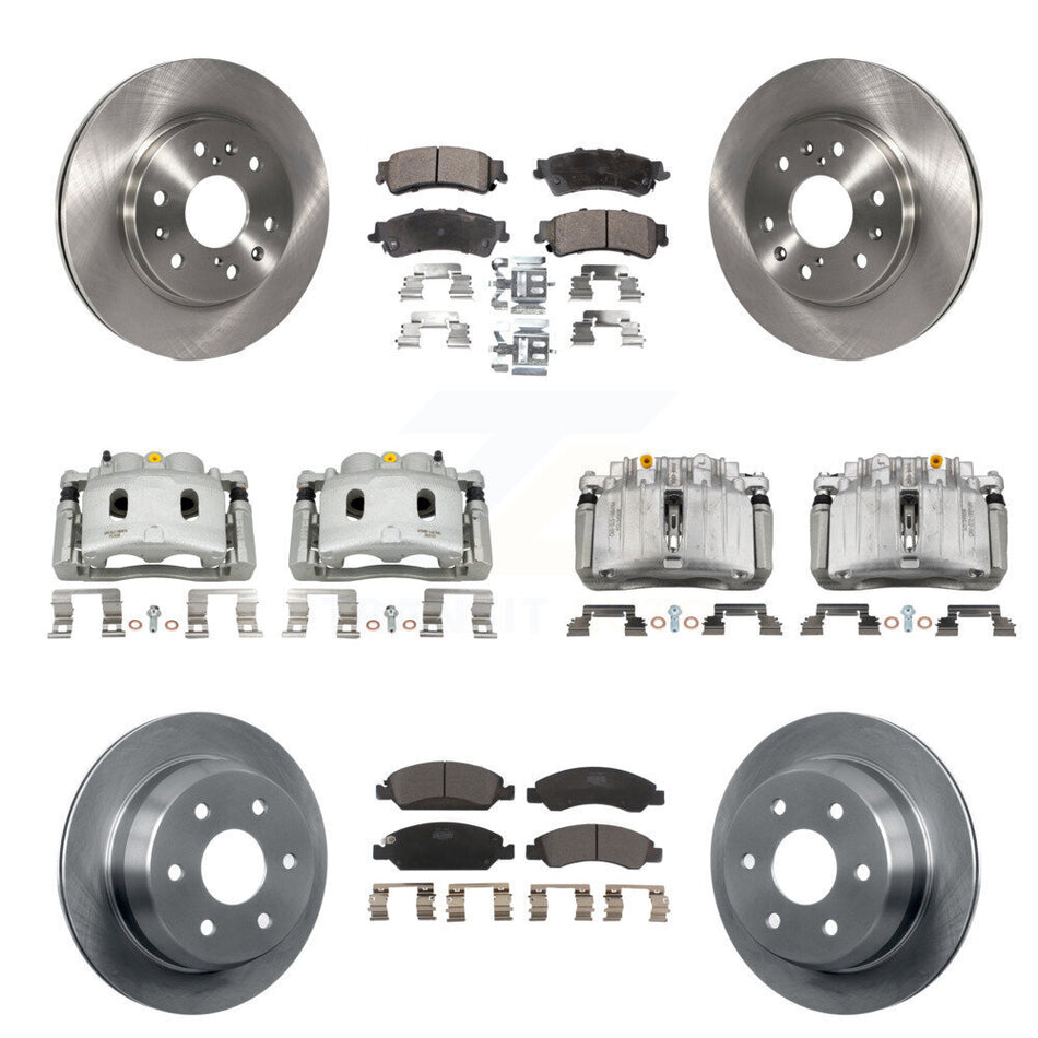 Front Rear Disc Brake Caliper Rotors And Ceramic Pads Kit (10Pc) For KC8-101029T