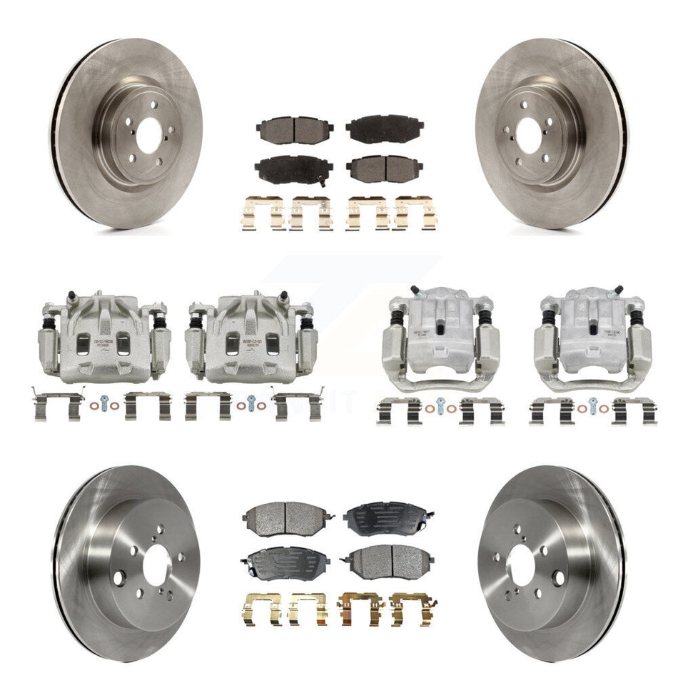 Front Rear Brake Caliper Rotor And Semi-Metallic Pad Kit (10Pc) For Subaru Forester 2.0L KC8-101030P