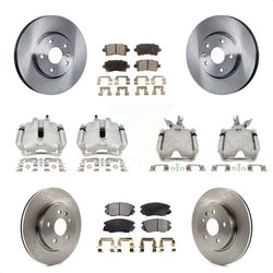 Front Rear Disc Brake Caliper Rotors And Ceramic Pads Kit (10Pc) For 2014-2015 Chevrolet Malibu 2.0L with Turbocharged With 17" Factory Wheels KC8-101031T