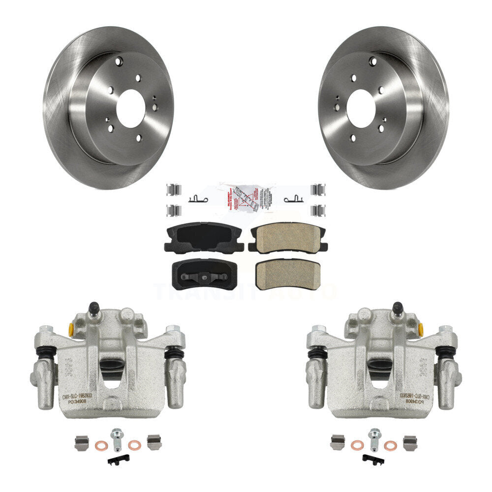 Rear Disc Brake Caliper Rotors And Ceramic Pads Kit For Mitsubishi Endeavor KC8-101033N