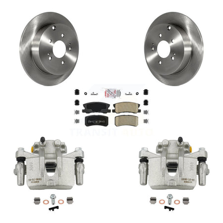 Rear Disc Brake Caliper Rotors And Ceramic Pads Kit For Mitsubishi Endeavor KC8-101034N