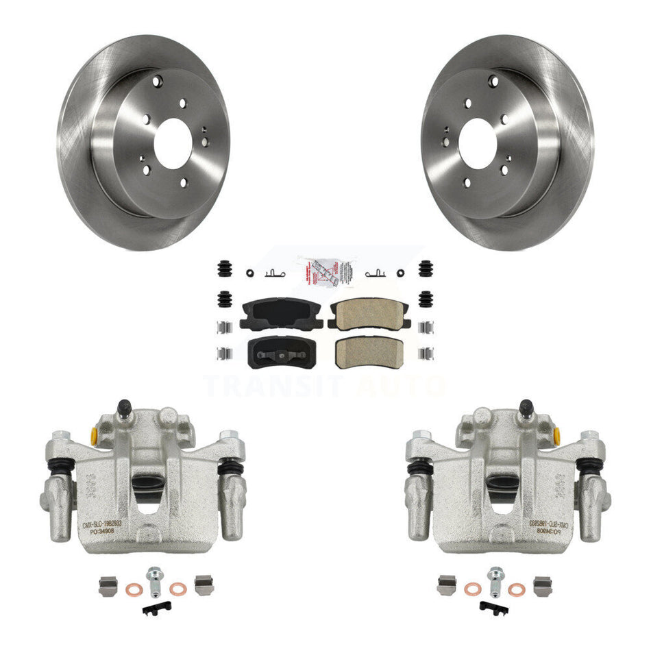Rear Disc Brake Caliper Rotors And Ceramic Pads Kit For Mitsubishi Endeavor KC8-101034N