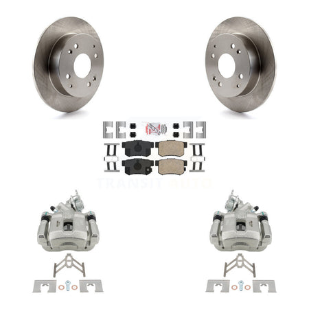 Rear Disc Brake Caliper Rotors And Ceramic Pads Kit For 1998-2002 Honda Accord 2.3L KC8-101035N