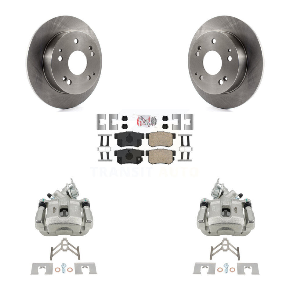 Rear Disc Brake Caliper Rotors And Ceramic Pads Kit For 1998-2002 Honda Accord 3.0L KC8-101037N